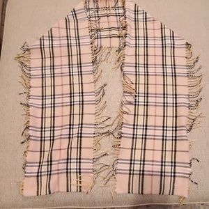 NWT - Plaid Pastel Pink Scarf